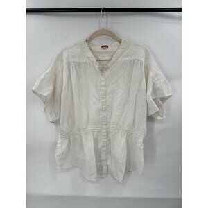 Free People Cream Blouse